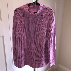 Elegant Mauve Cowl Neck Sweater